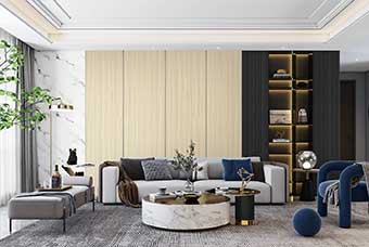 淄博轻奢风格-客厅