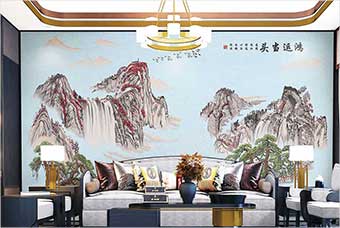 淄博森佰汇航空纤维墙咔（鸿运当头）